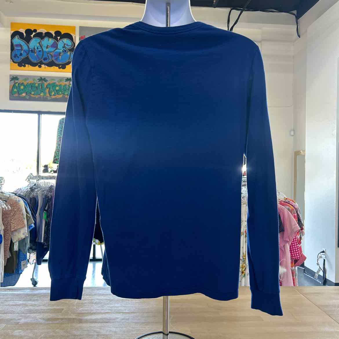 Nike Size M Blue Preloved MENS Long Sleeve Shirt