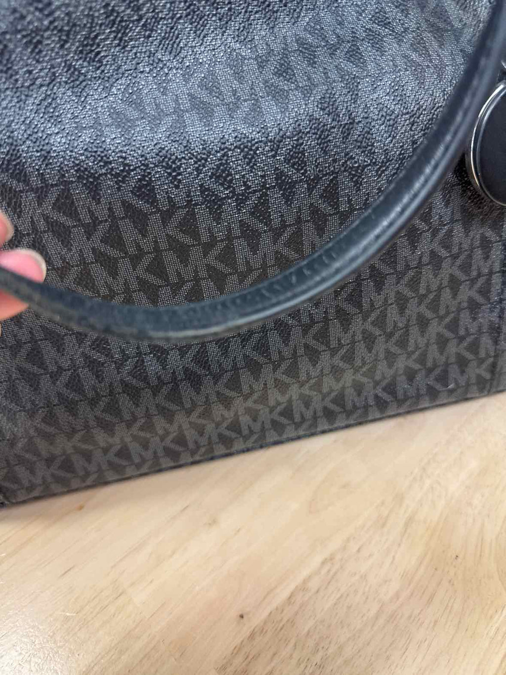 Michael Kors Black & Gray Jet Set East West Signature Tote