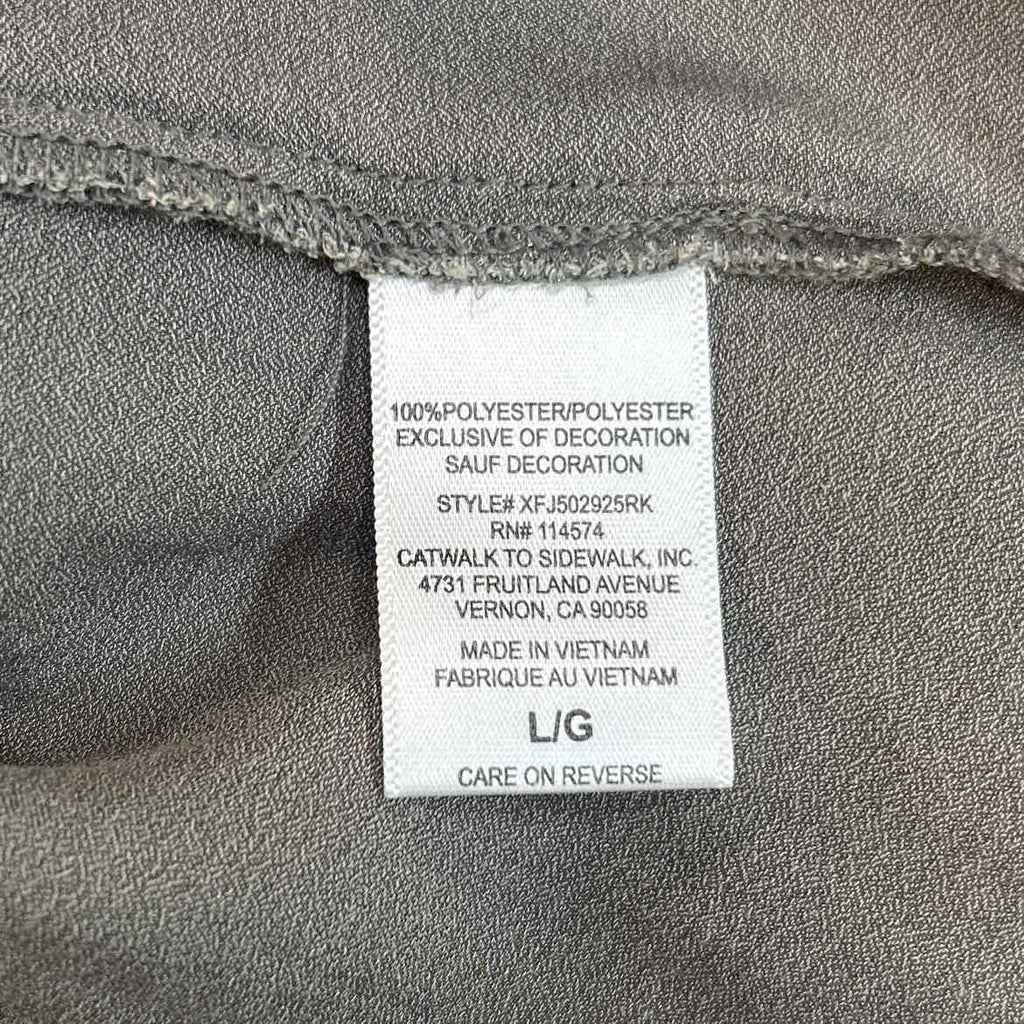 Pleione Size L Gray Preloved Blouse LS