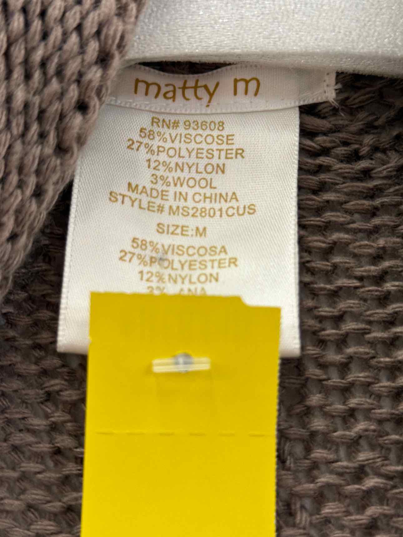 Matty M Size M Beige Cardigan