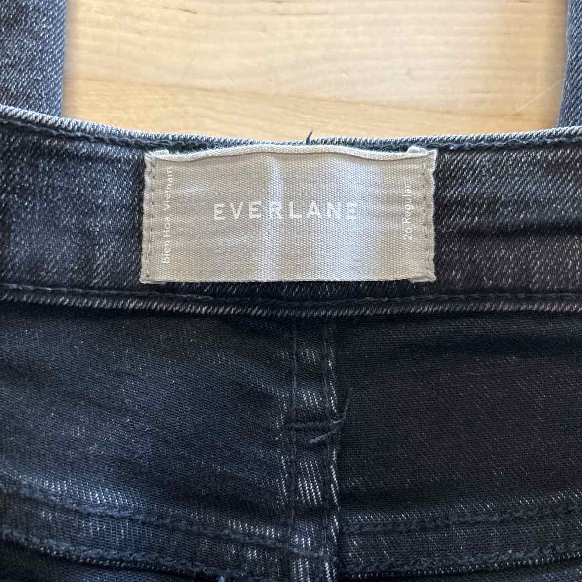 Everlane Size 26 Black Denim Preloved Jeans