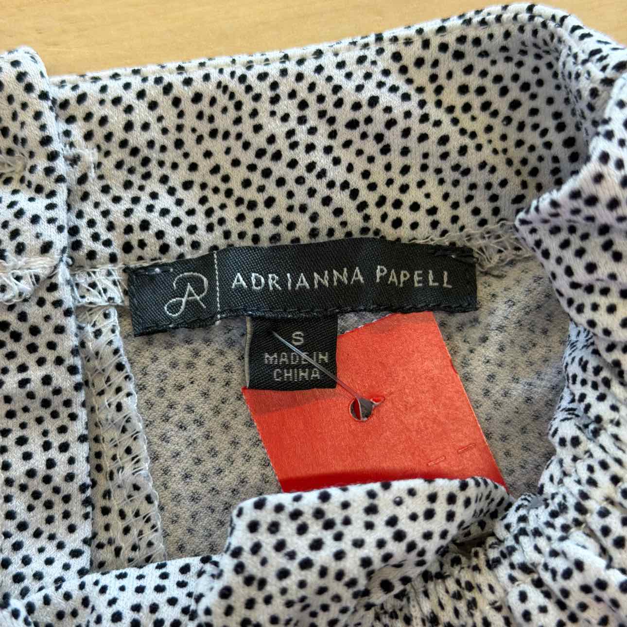 Adrianna Papell Size S Black/White Preloved Blouse