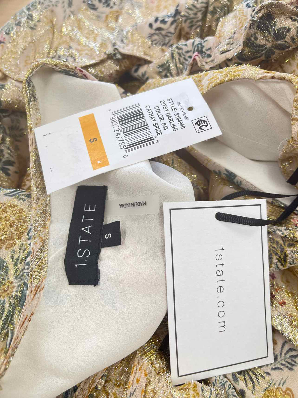 1.State Size S Cream New Dress
