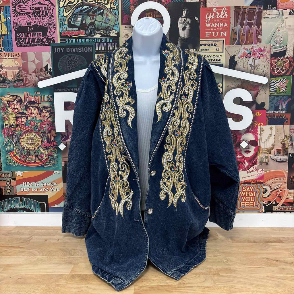 Suna Dee Size L Blue Denim Denim Preloved Jacket