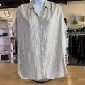 Madewell Size S White Blue viscose Preloved Button Down SS