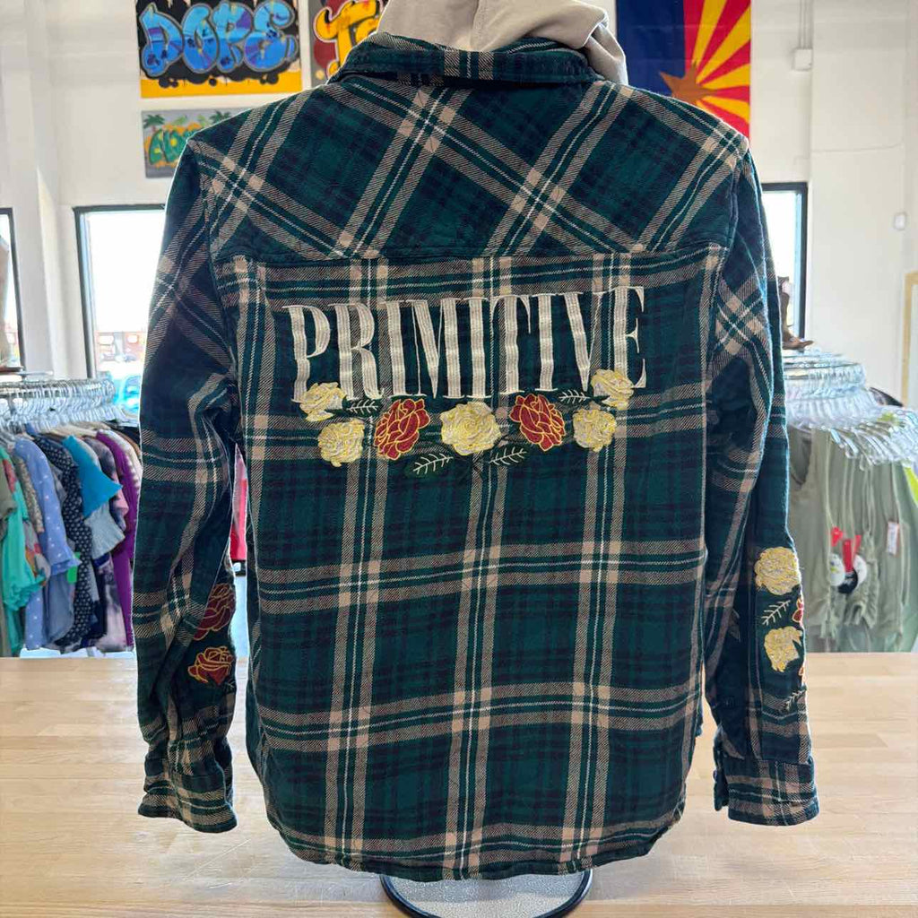 Primitive Size L Green Preloved MENS Flannel