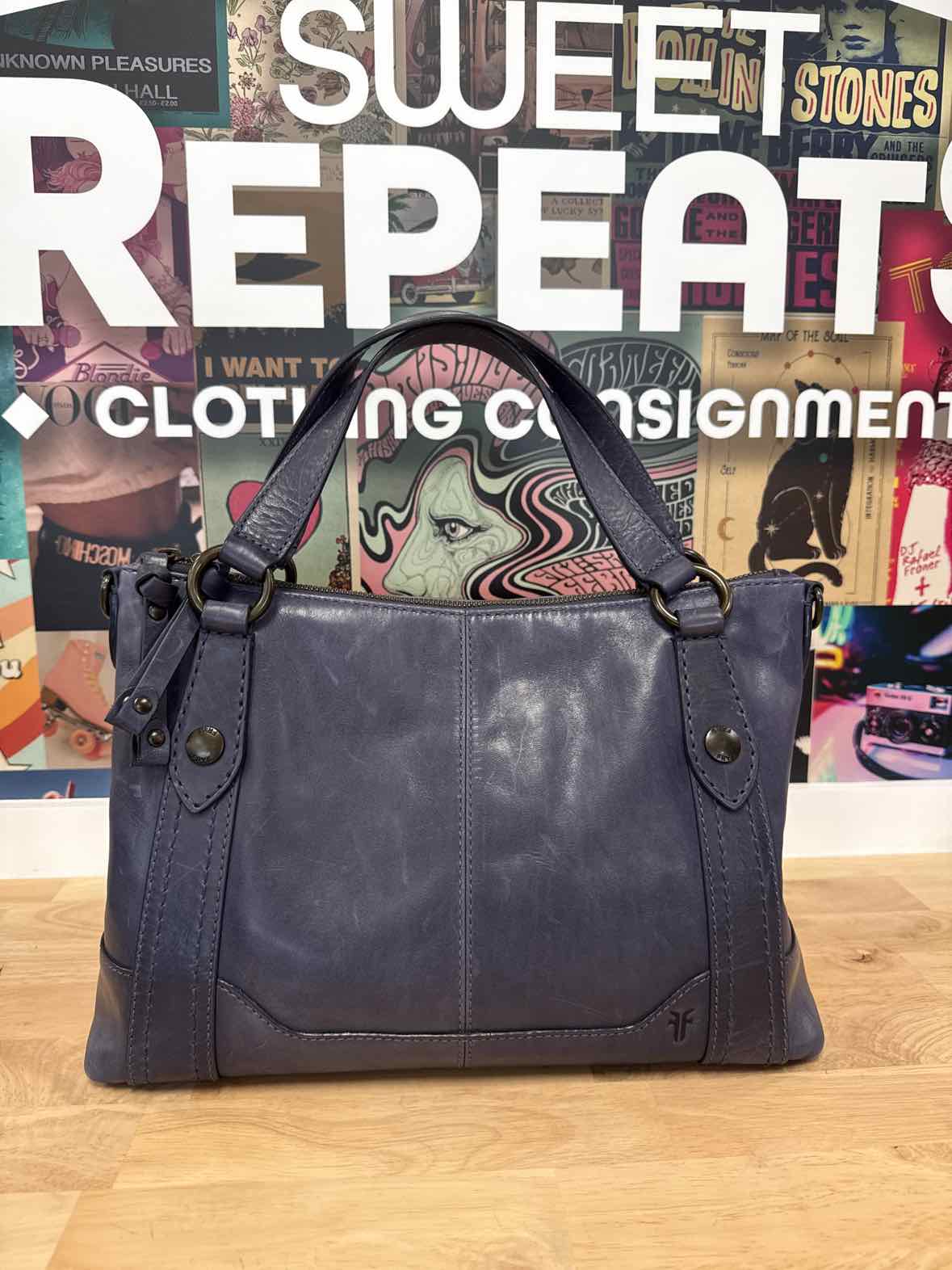 Frye Navy Preloved Handbag