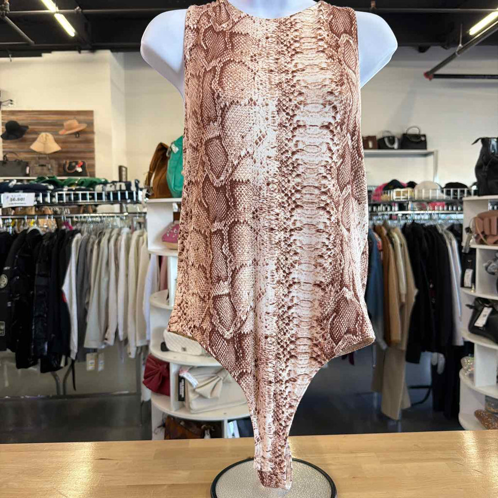 Bar III Size XL Tan Preloved Bodysuit