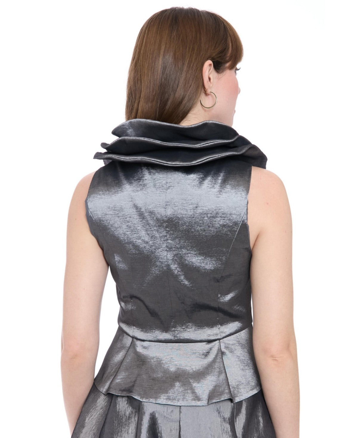Muse Women's Triple-Collar Sleeveless Top - Gunmetal