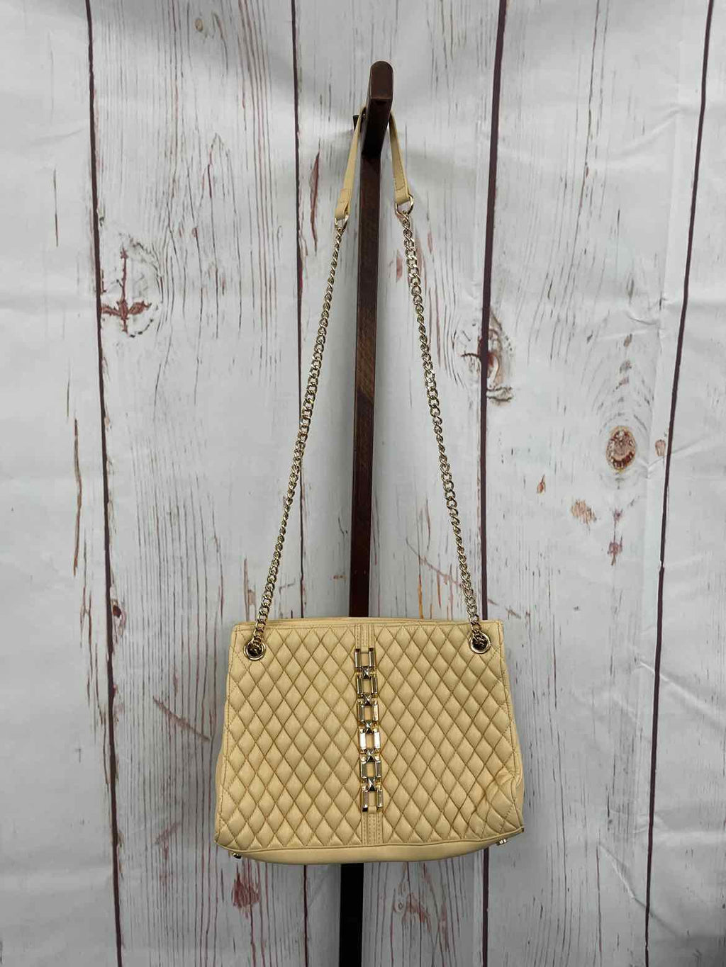 I.N.C. International Concepts Harrper Aurora Quilted Shoulde Double Cream NO SIZ
