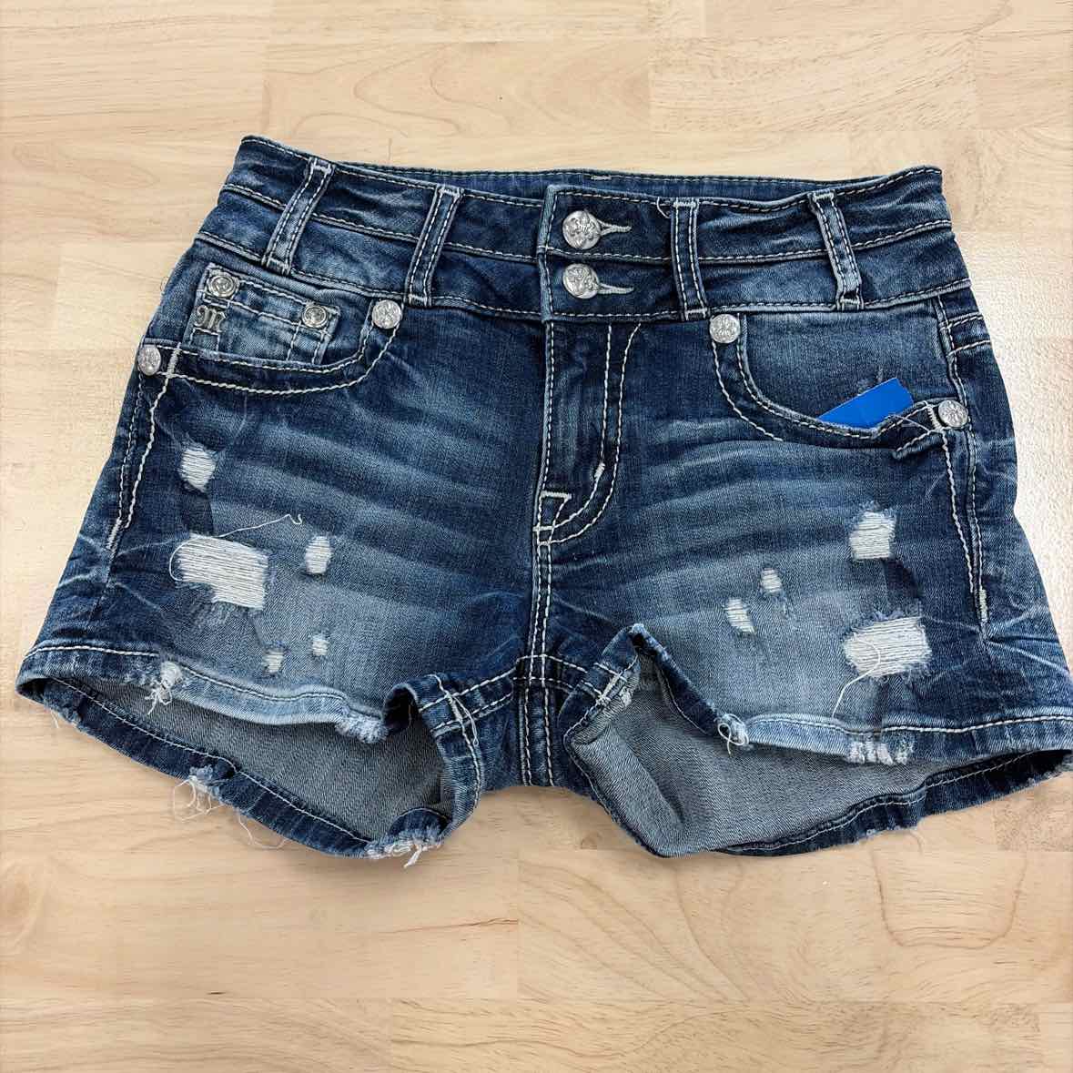 Miss Me Women Size 26 Blue Preloved Shorts