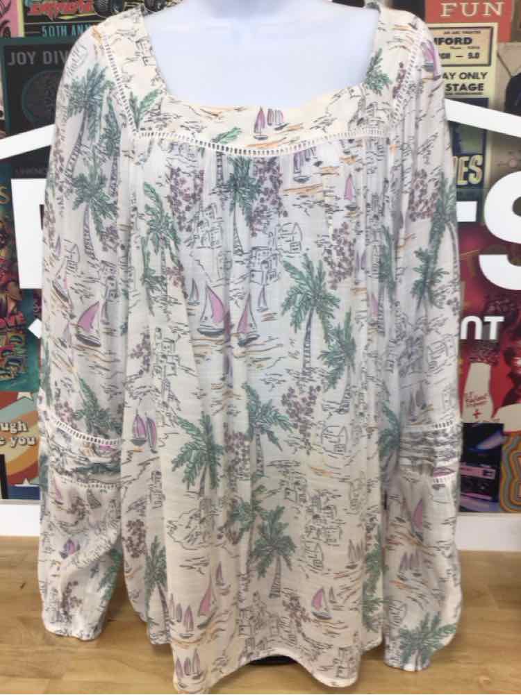 Lauren Conrad Size XXL Pink Preloved Blouse LS