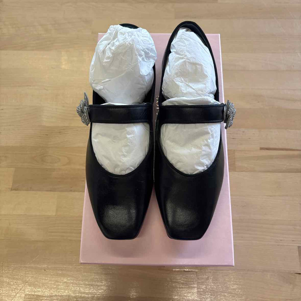 Sophia Webster Size 38.5/US 8 Titania Black New Mary Jane Flats
