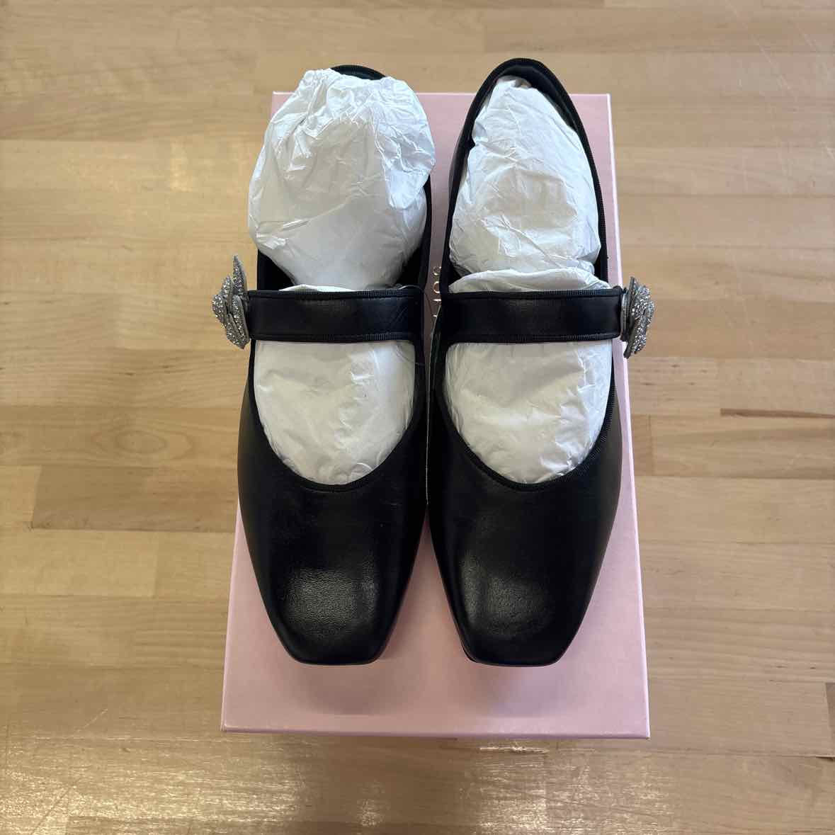 Sophia Webster Size 38.5/US 8 Titania Black New Mary Jane Flats