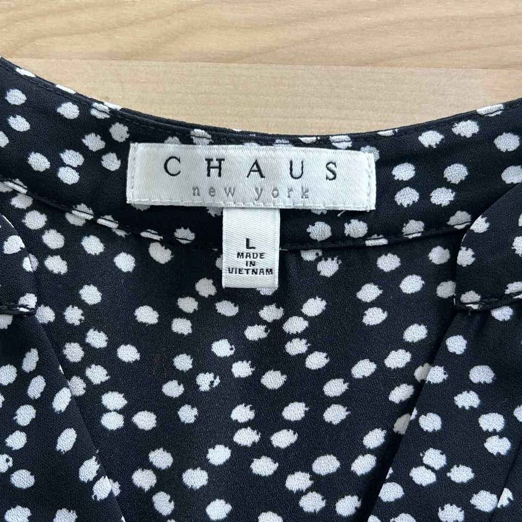 Chaus Size L Black Blouse