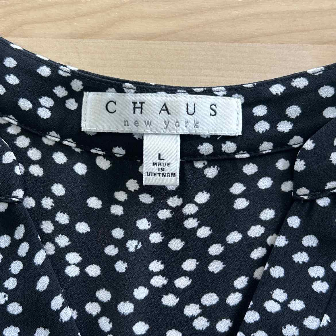 Chaus Size L Black Blouse