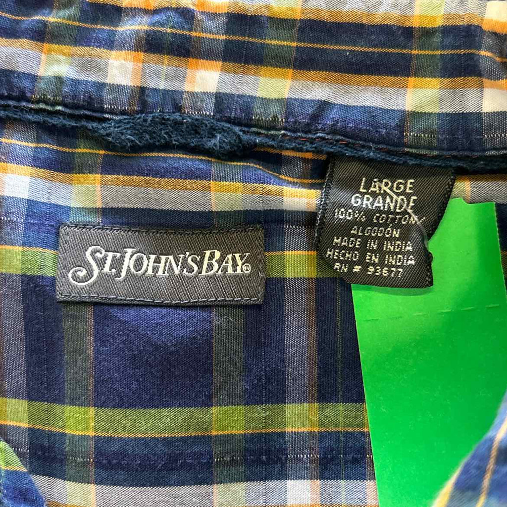 S Johns Bay Size L Blue Preloved MENS Button Down Shirt