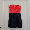 French Connection Size 4 Red & Blue Dress