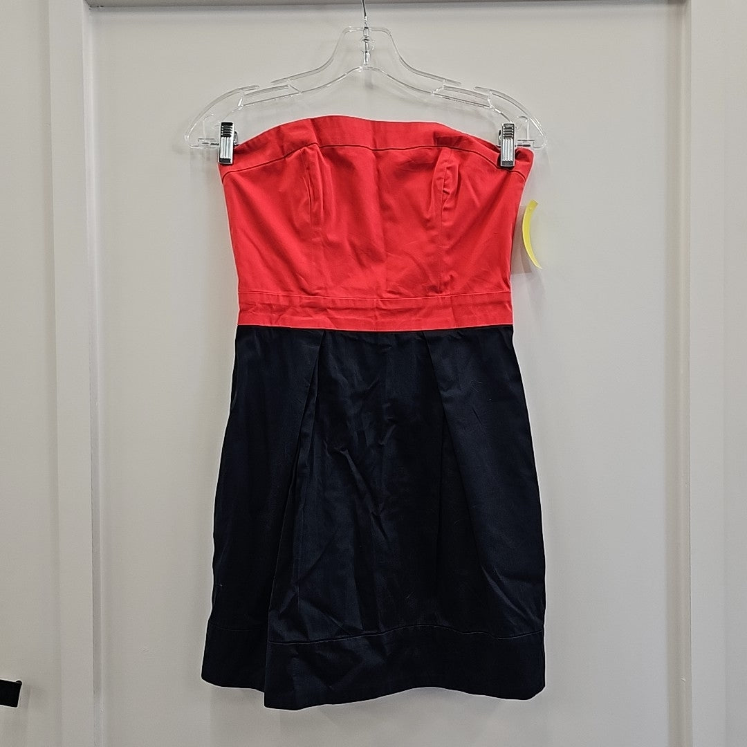 French Connection Size 4 Red & Blue Dress