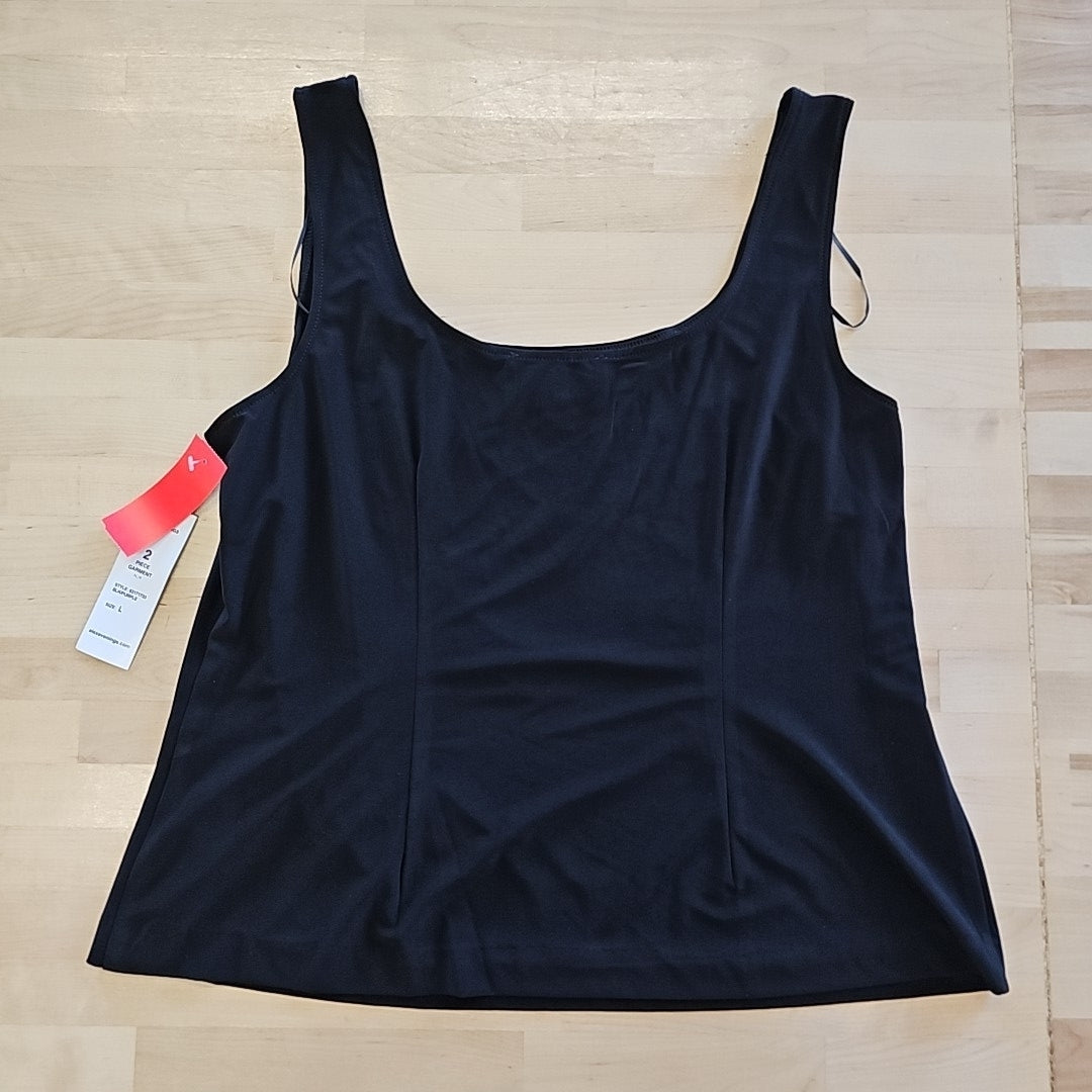 Alex Evenings Size L Black New Tank