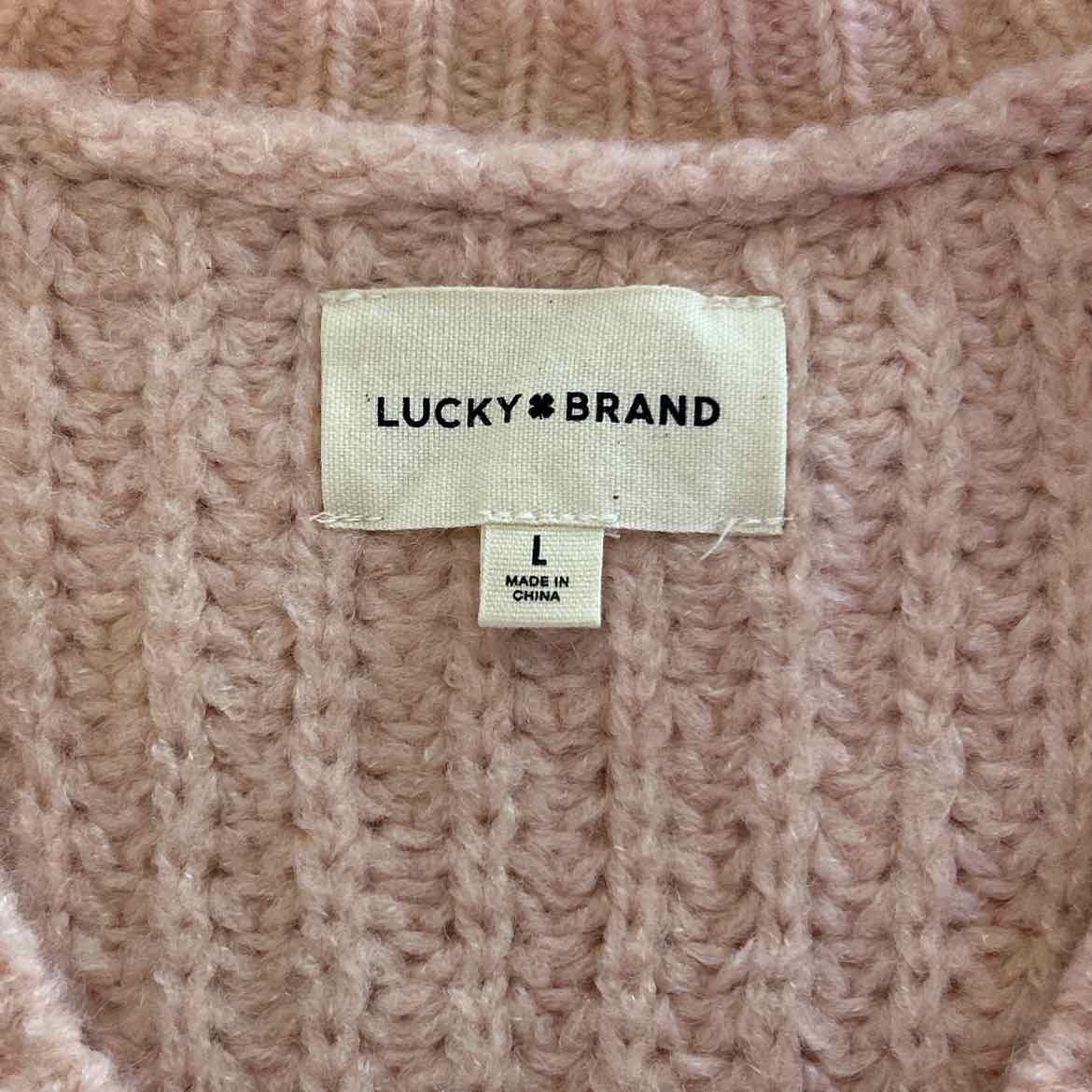 Lucky Brand Size L Pink Sweater
