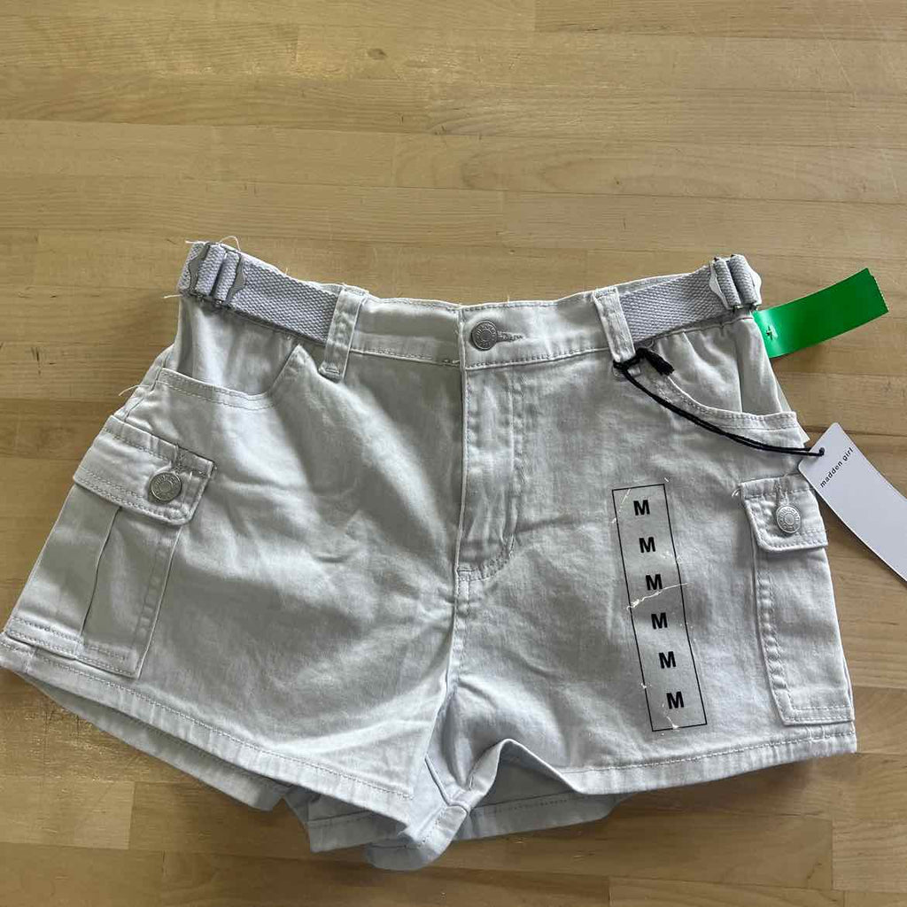 Madden Girl Juniors' High Rise Utility Shorts - Nimbus Cloud - M
