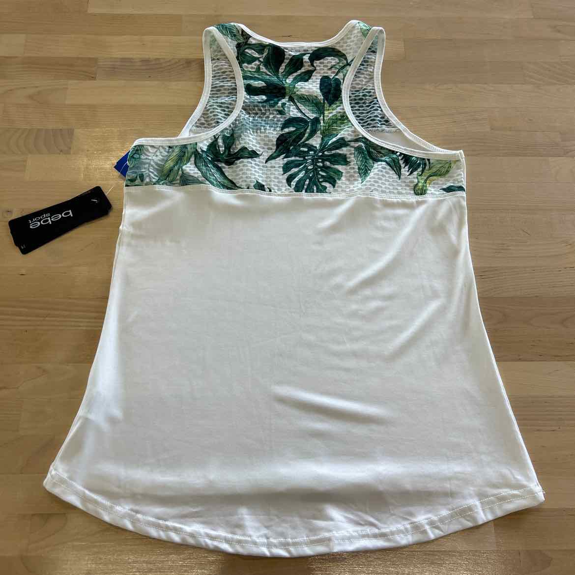 Bebe Size S White Athletic Tank