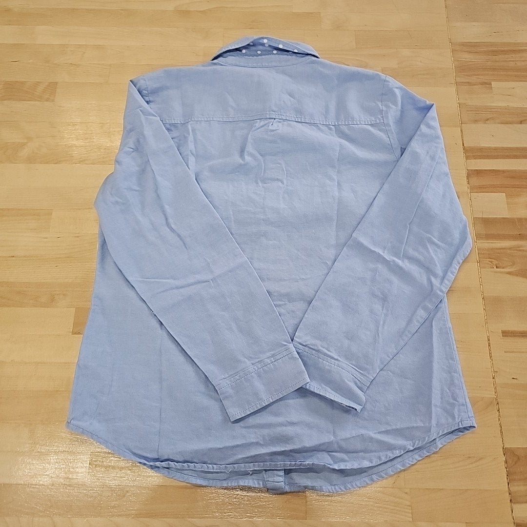 Croft&Barrow Size M Blue Button Down Shirt