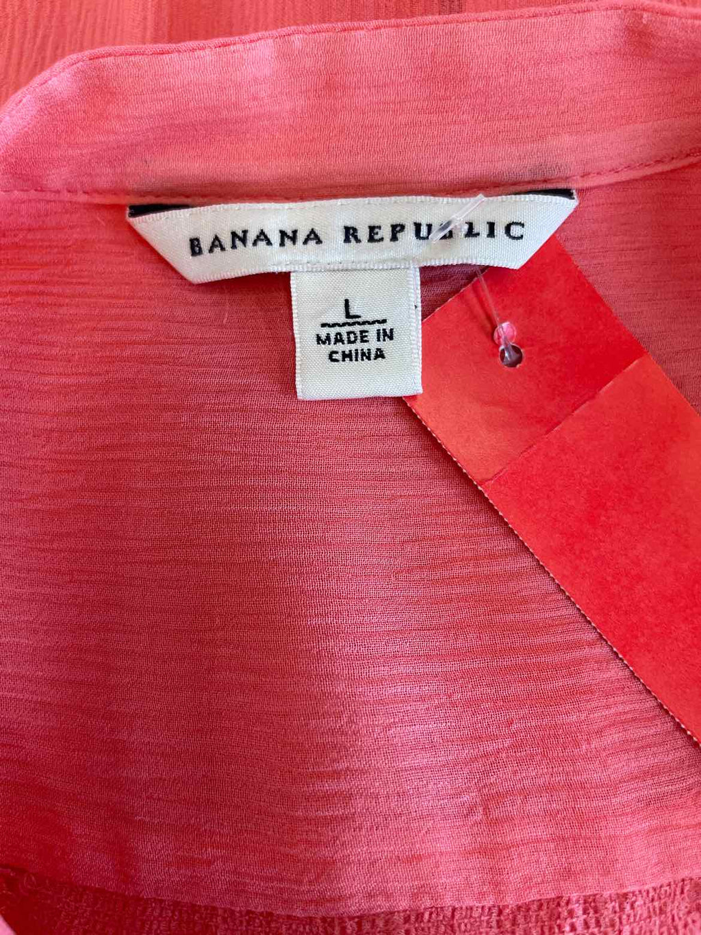 Banana Republic Size L Pink Button Down Shirt