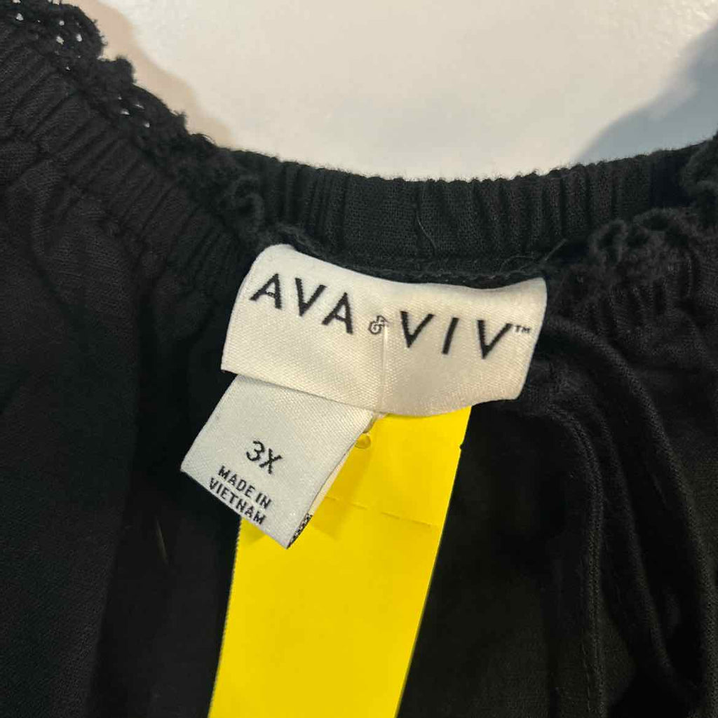 Ava & Viv Size 3X Black Preloved Dress