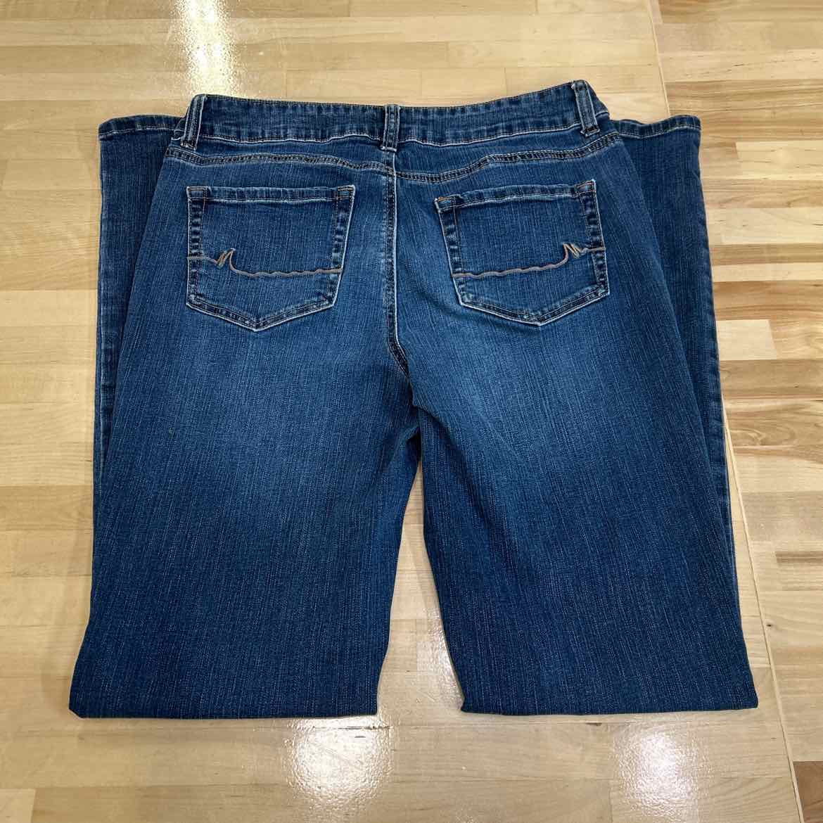 Maurices Size 10 Blue & Aqua Print Denim Preloved Jeans