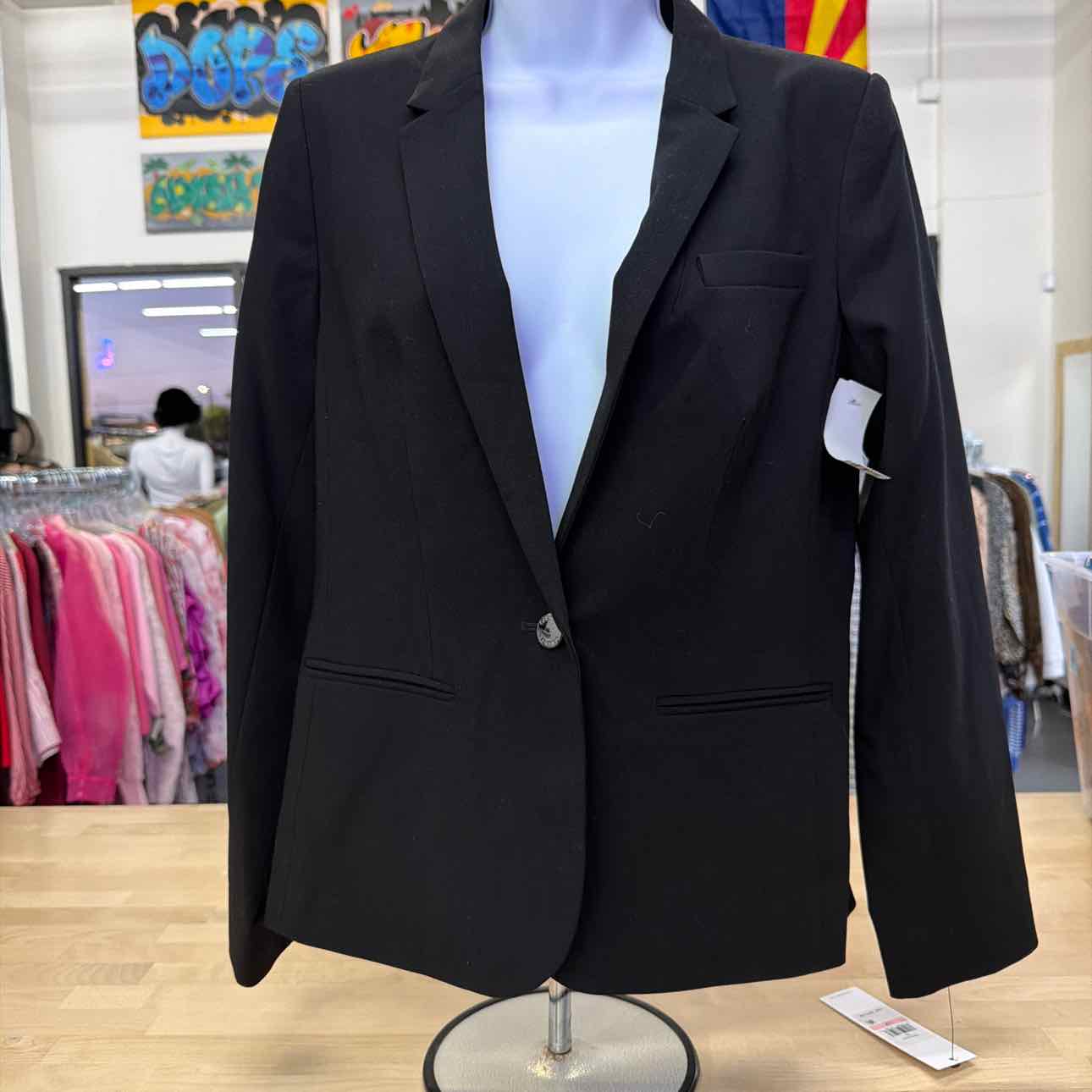 Calvin Klein One-Button Blazer, Regular and Petite Sizes - Black