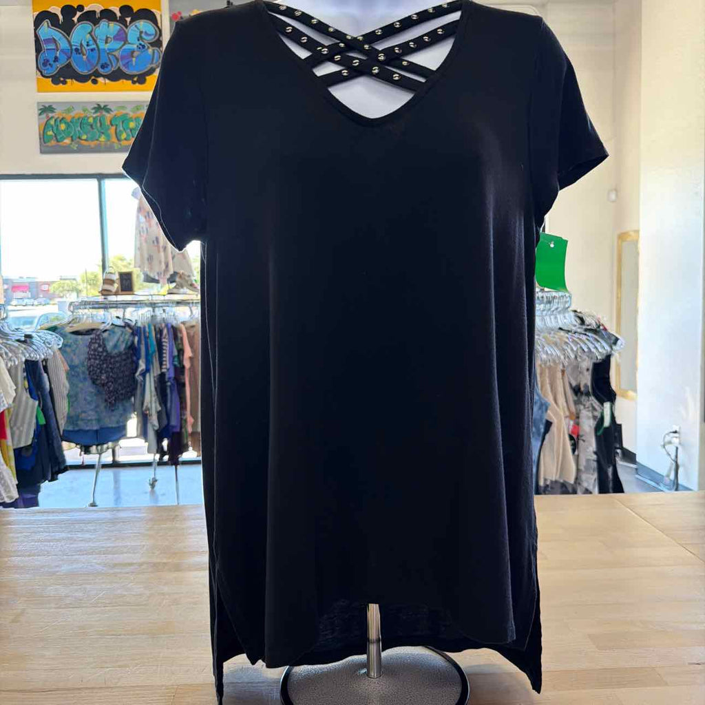 Rock & Republic Size S Black Preloved T-Shirt SS