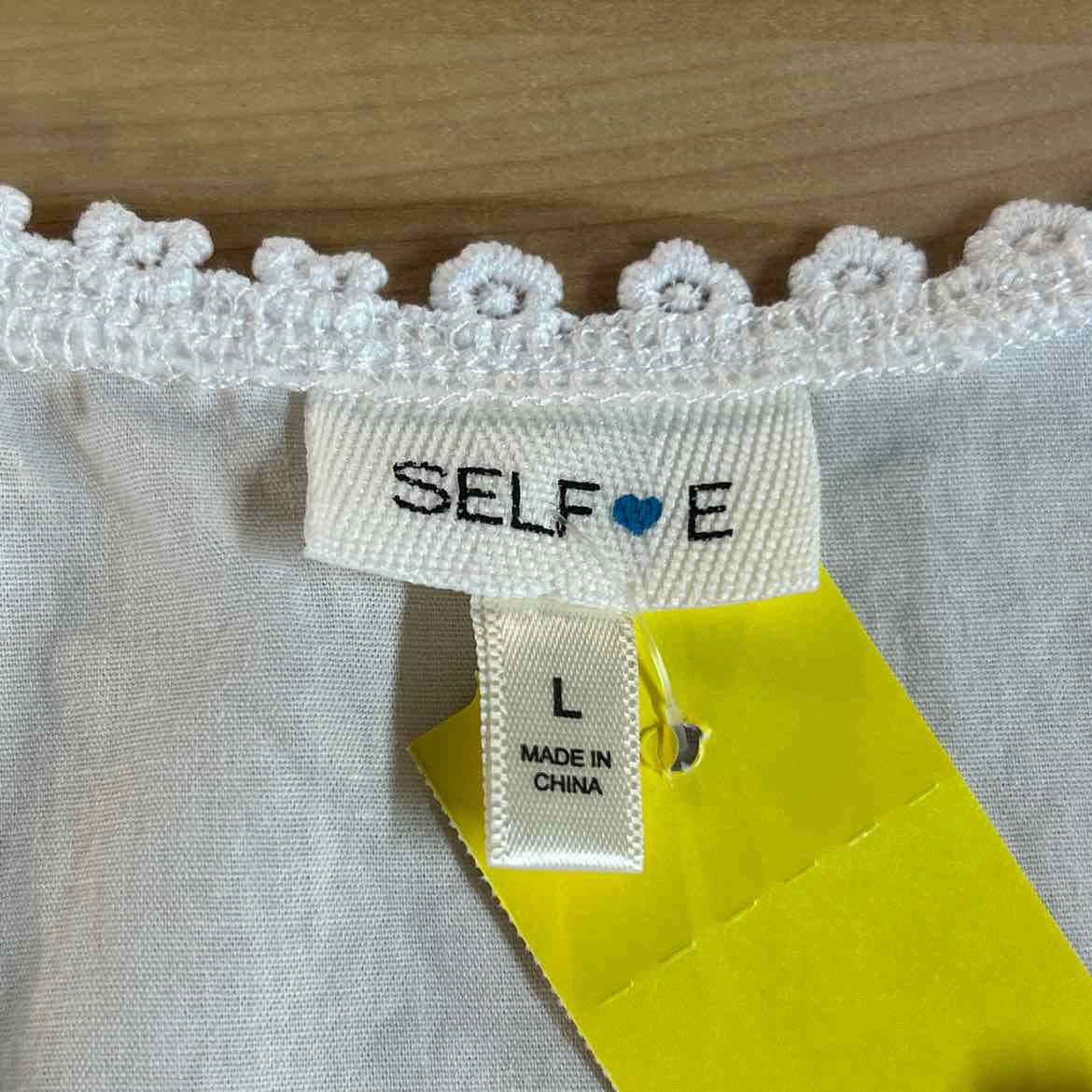 Self E Size L White Blouse LS
