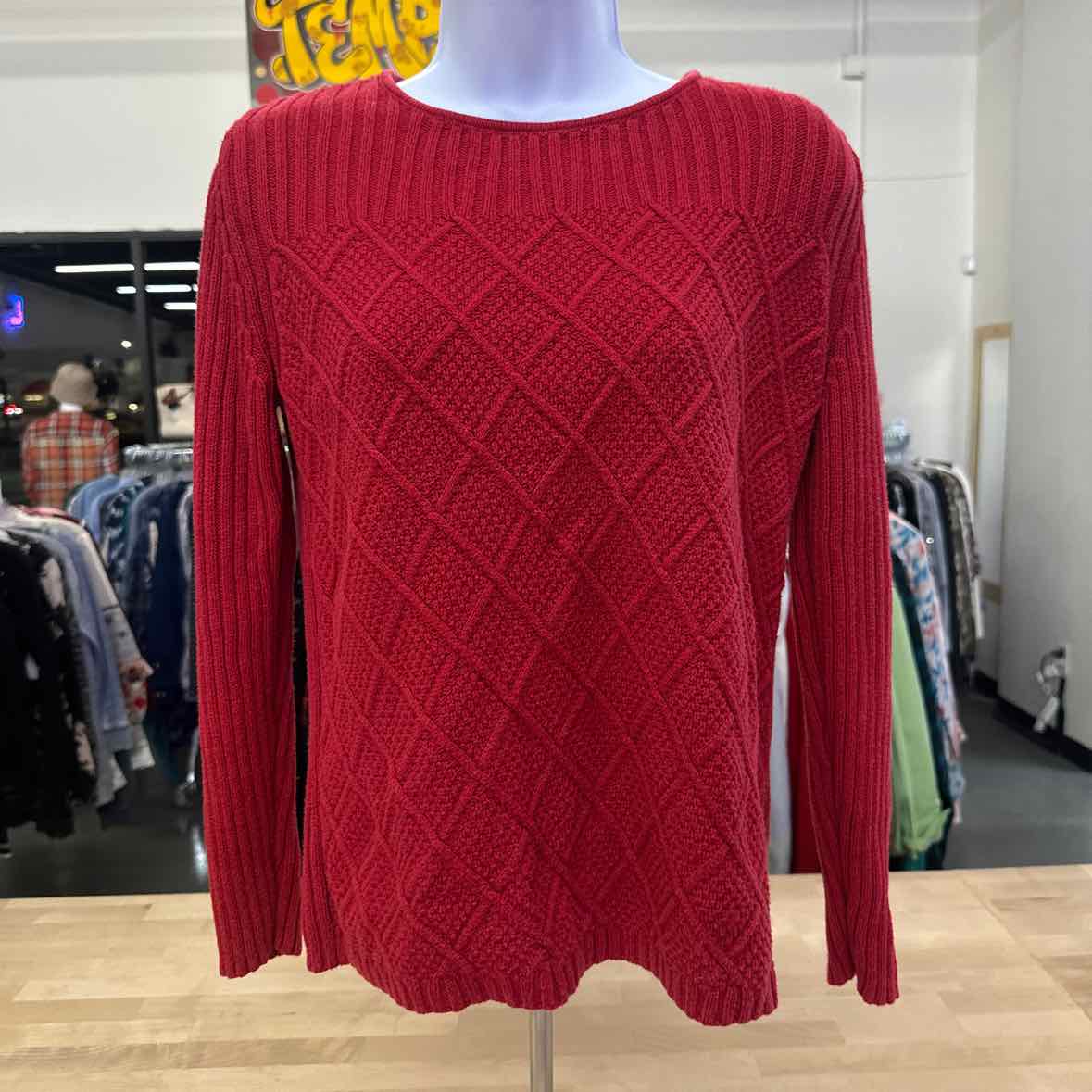 Croft&Barrow Size M Red Knit Sweater