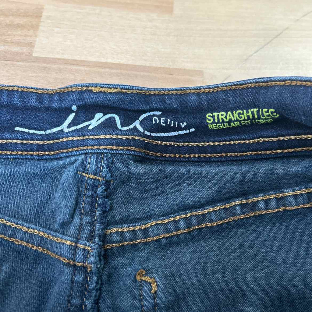 INC Size 8 Blue Denim Preloved Capris