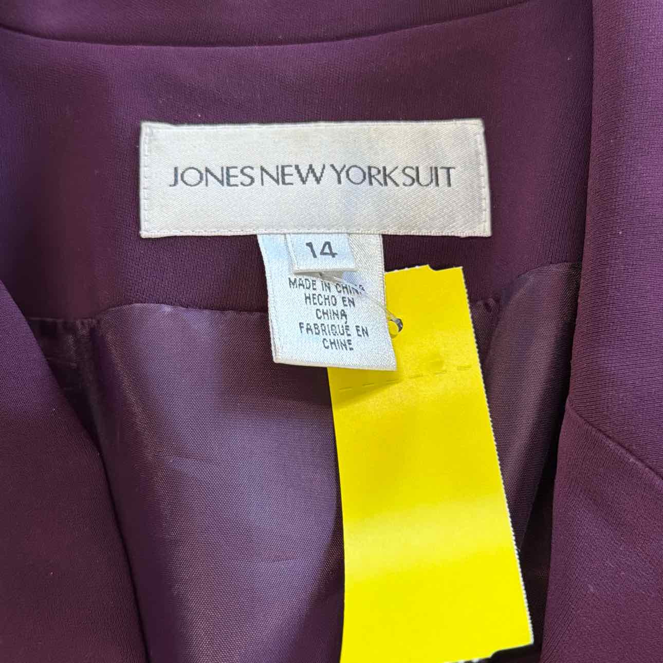 Jones New York Size 14 Purple 2 pc Dress Set