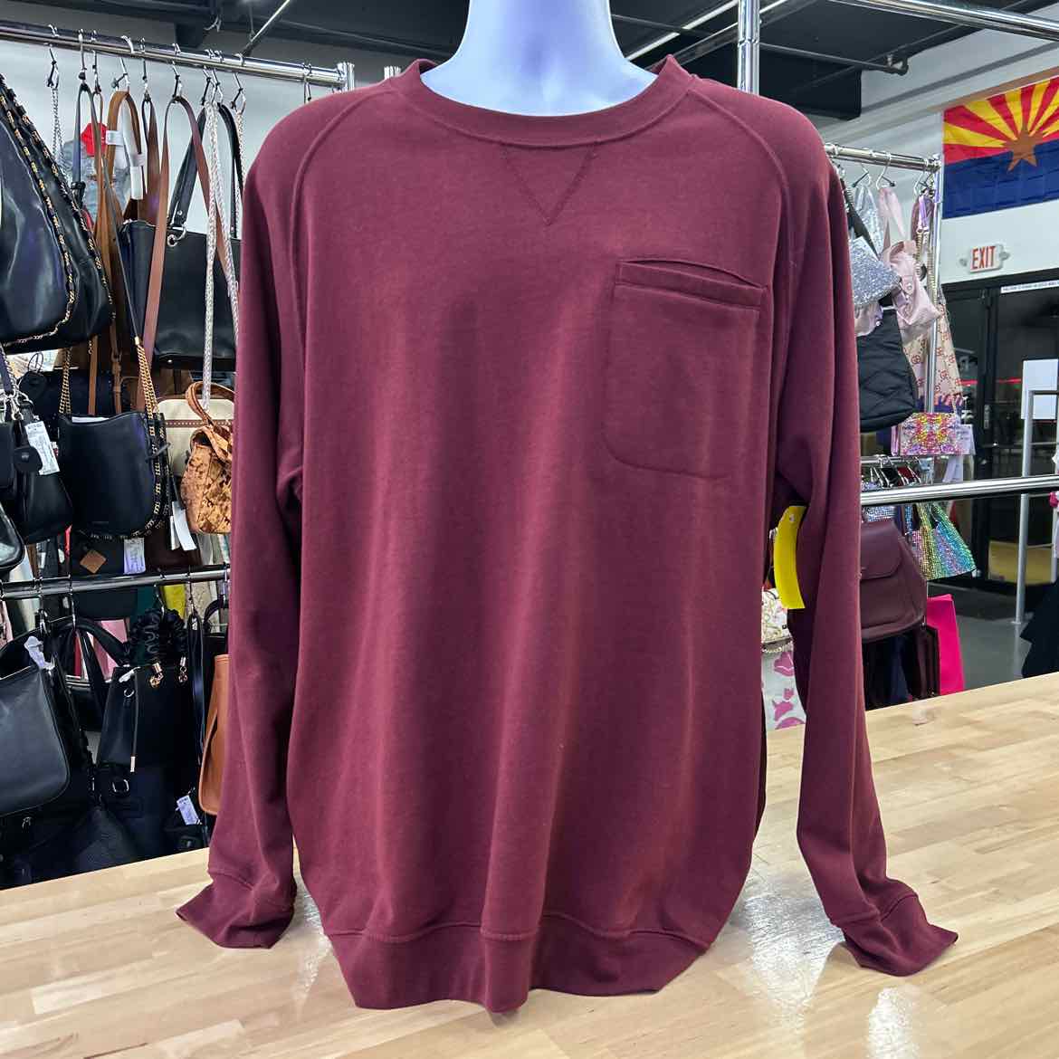 TurtleBay Size L Burgundy MENS Sweatshirt