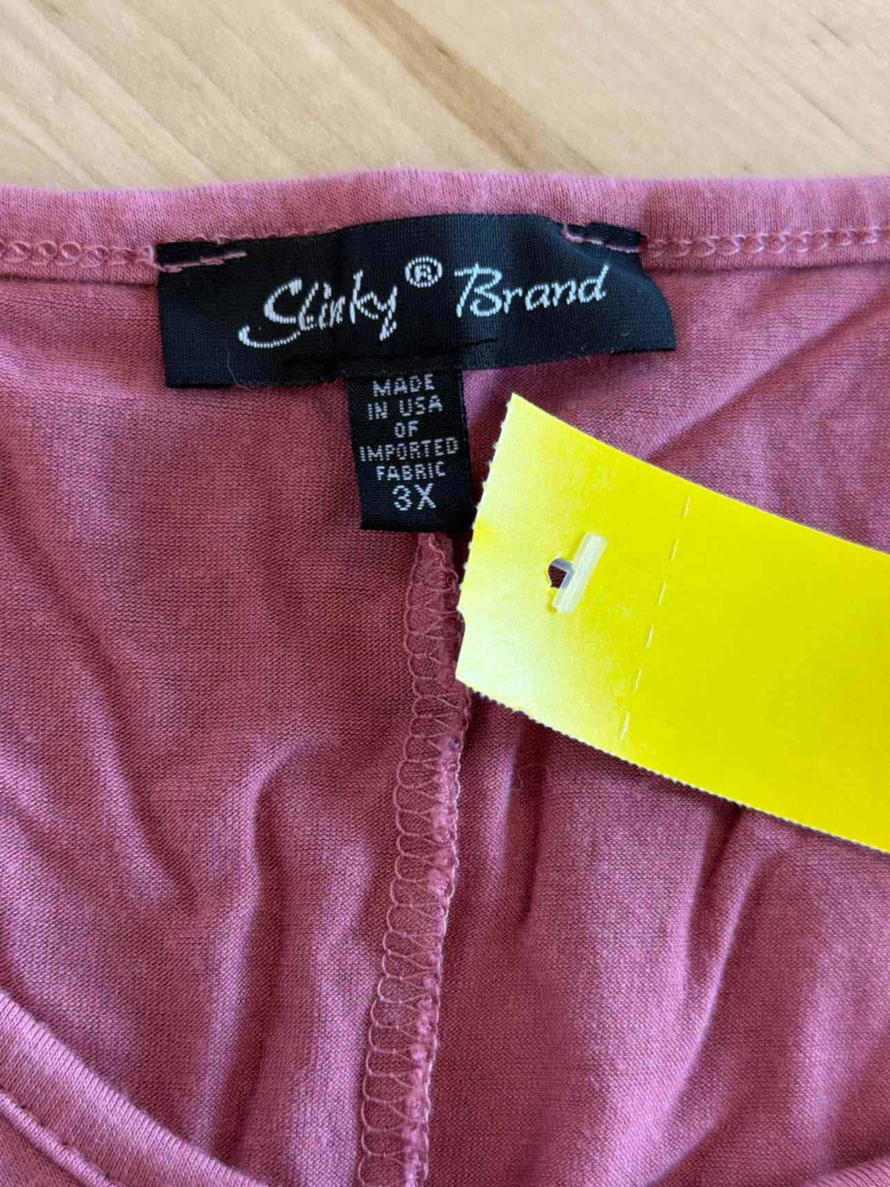 Slinky Brand Size 3X Pink Long Sleeve