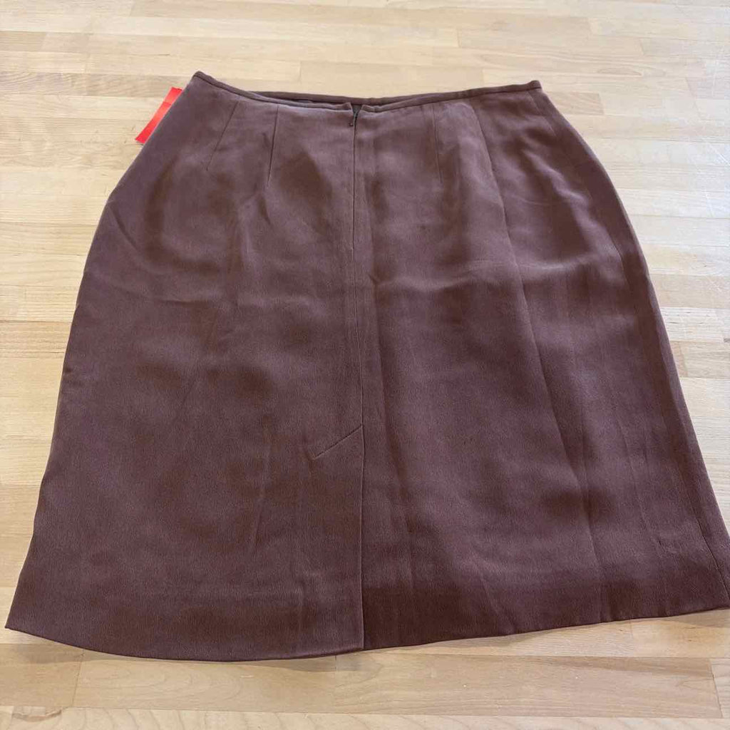 Charter Club Size 12 Brown Acetate New Skirt