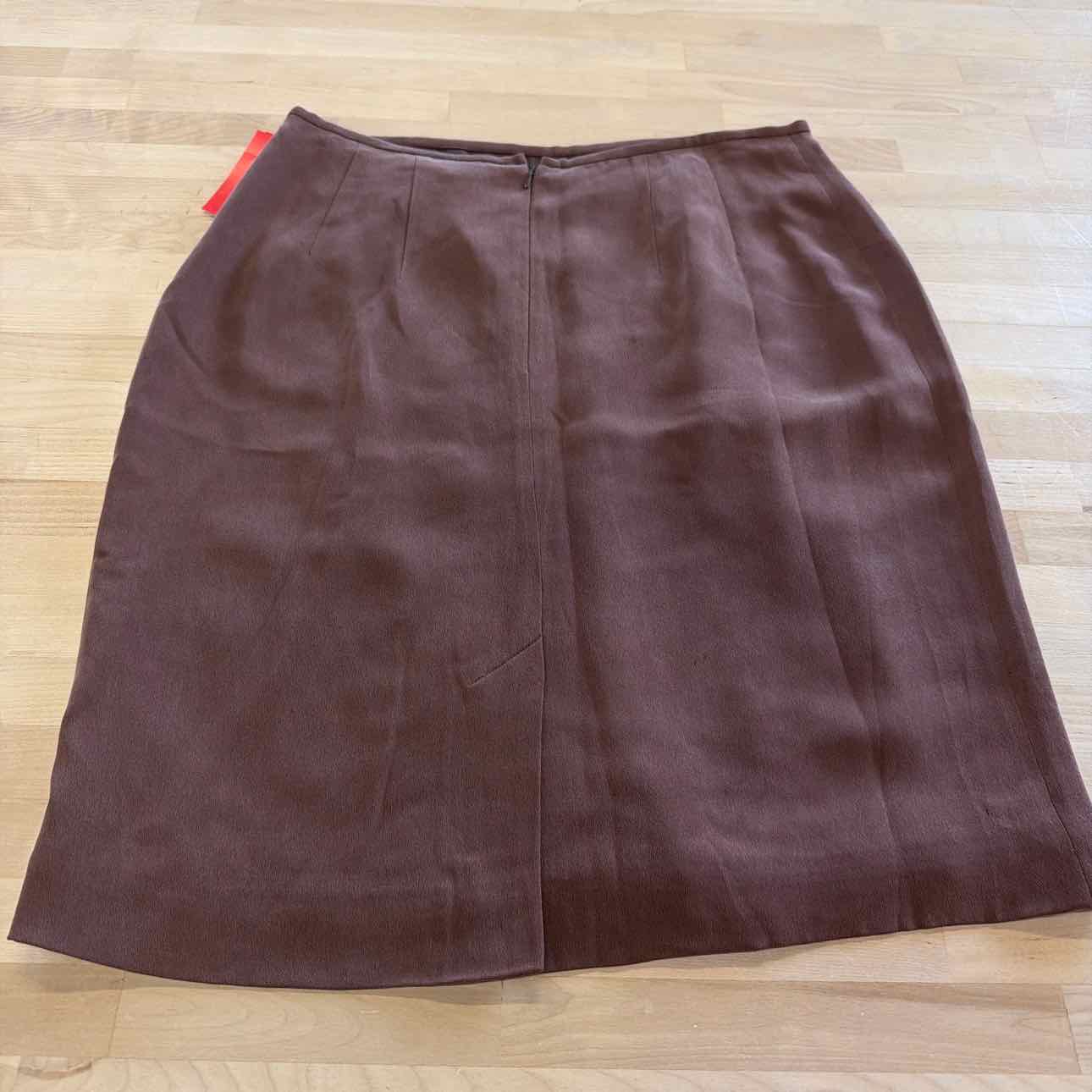 Charter Club Size 12 Brown Acetate New Skirt