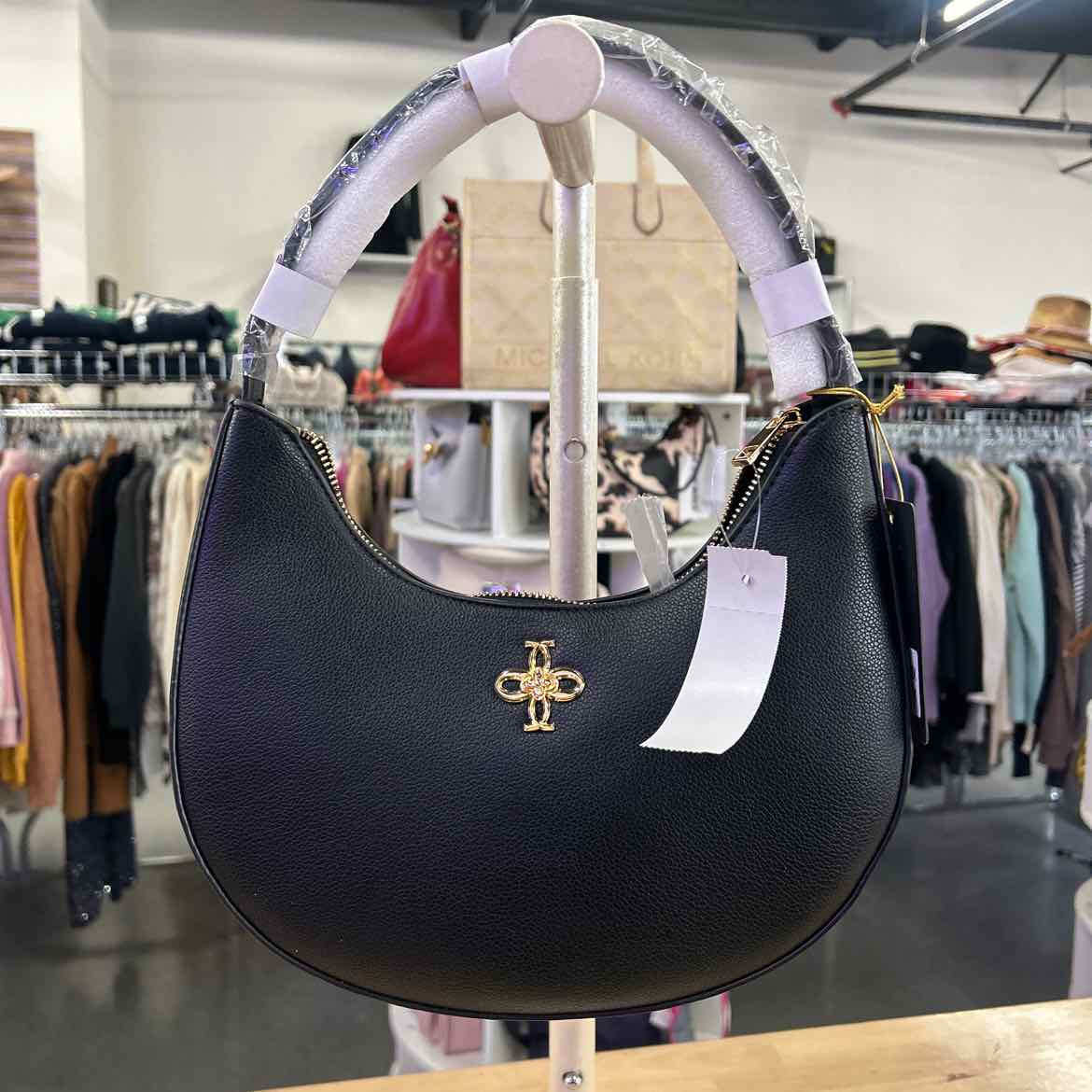 Like Dreams Noemie Half Moon Shoulder Bag - Black