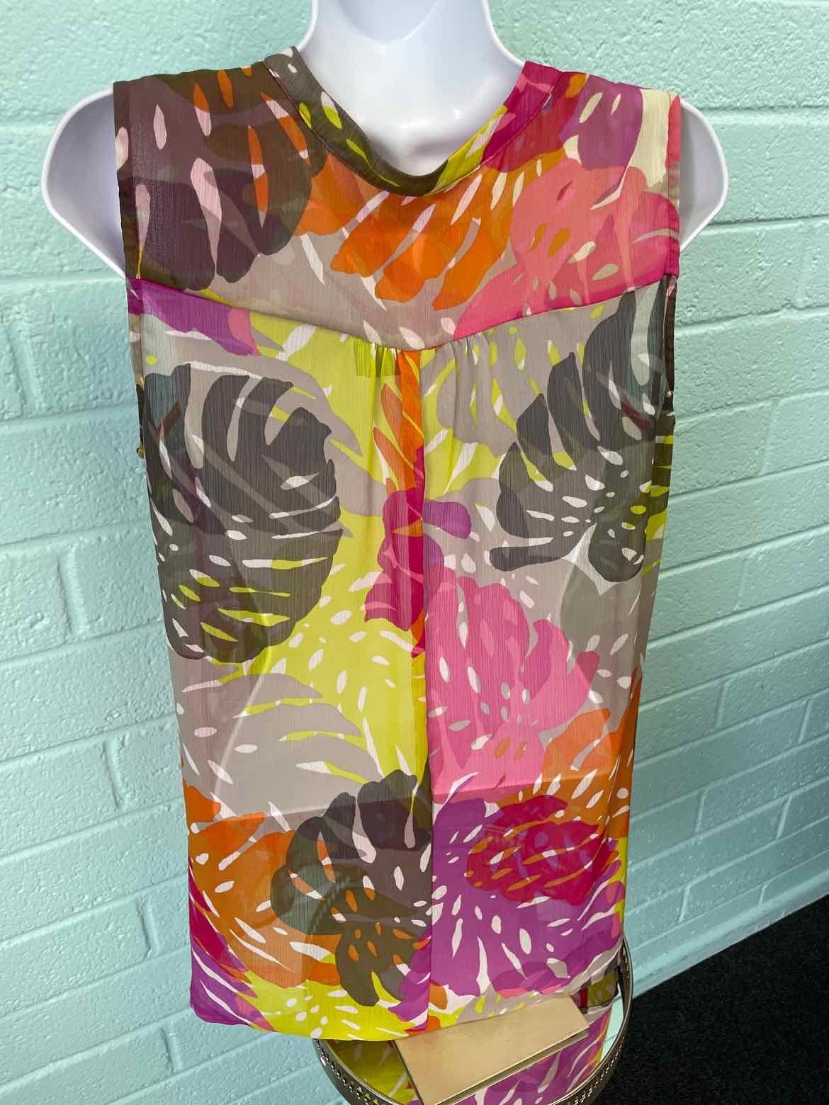 Liz Claiborne Size L Pink Print Sleeveless