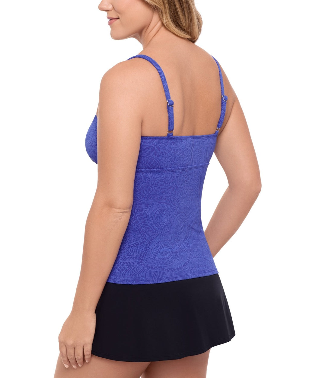 Swim Solutions Womens Shirred Tankini Swim