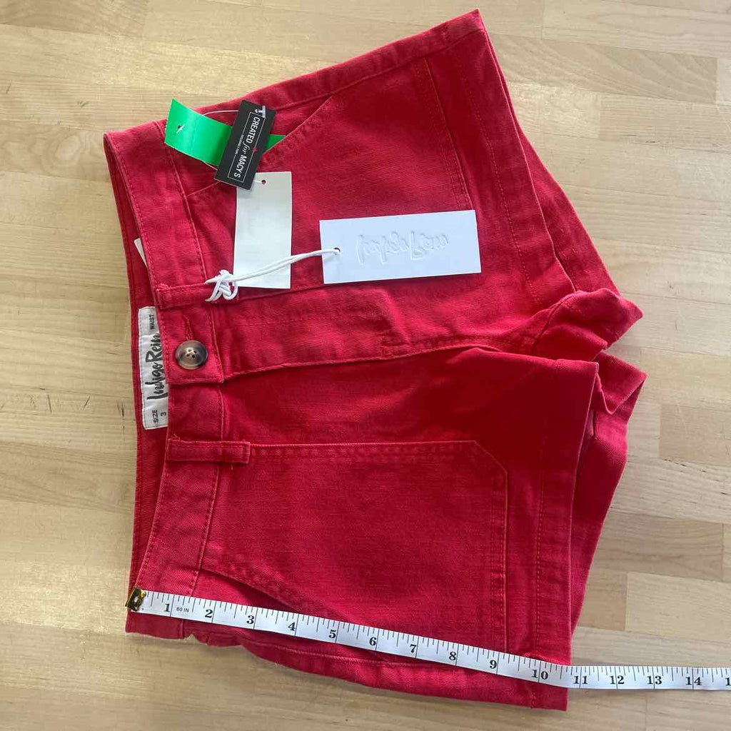 Indigo Rein Juniors' High-Rise Utility-Pocket Shorts - Candy Apple Red - 3