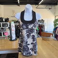 LuluLemon Size 8 Black/White Preloved Athletic Tank