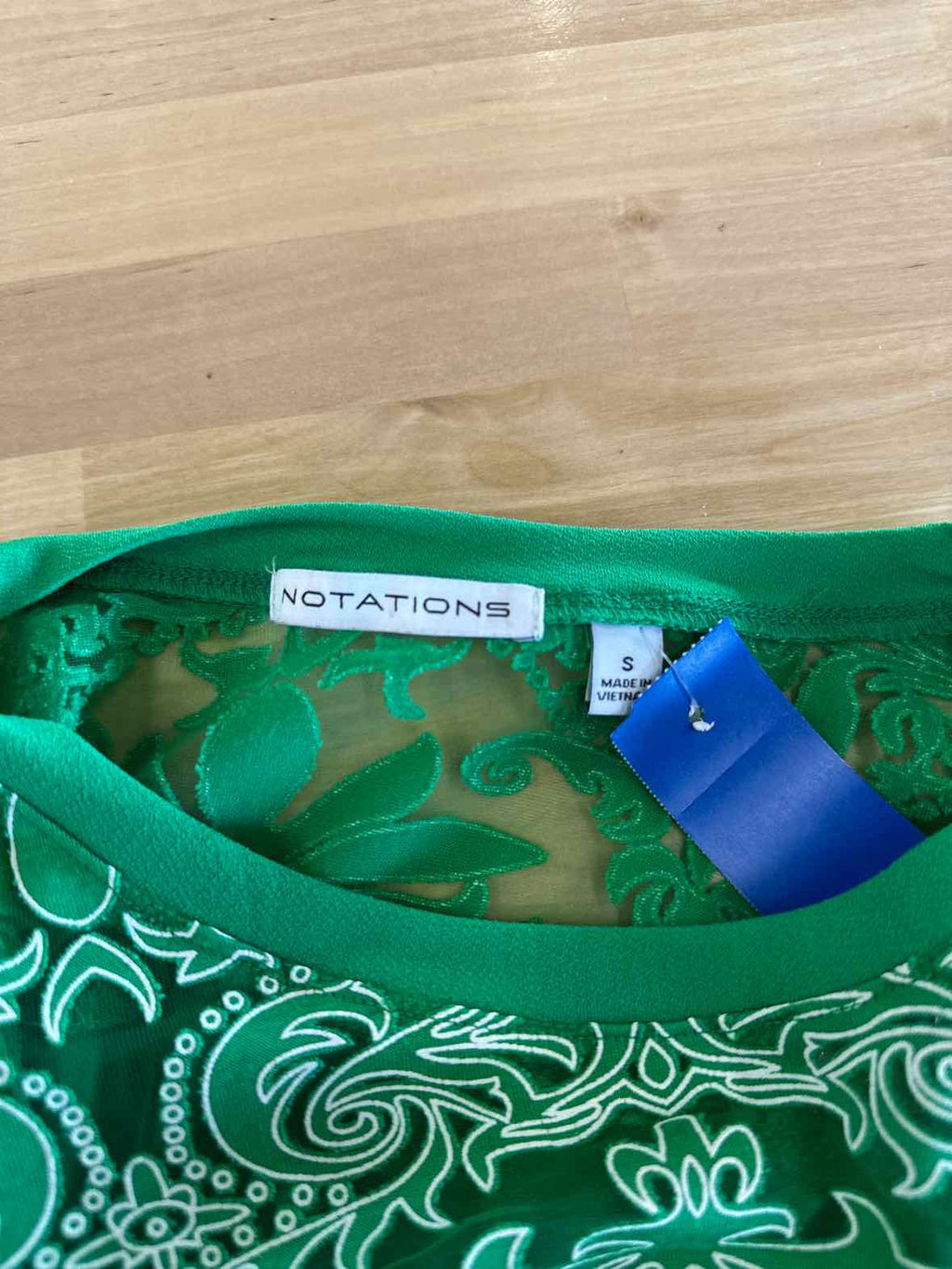 Notations Size S Green Blouse