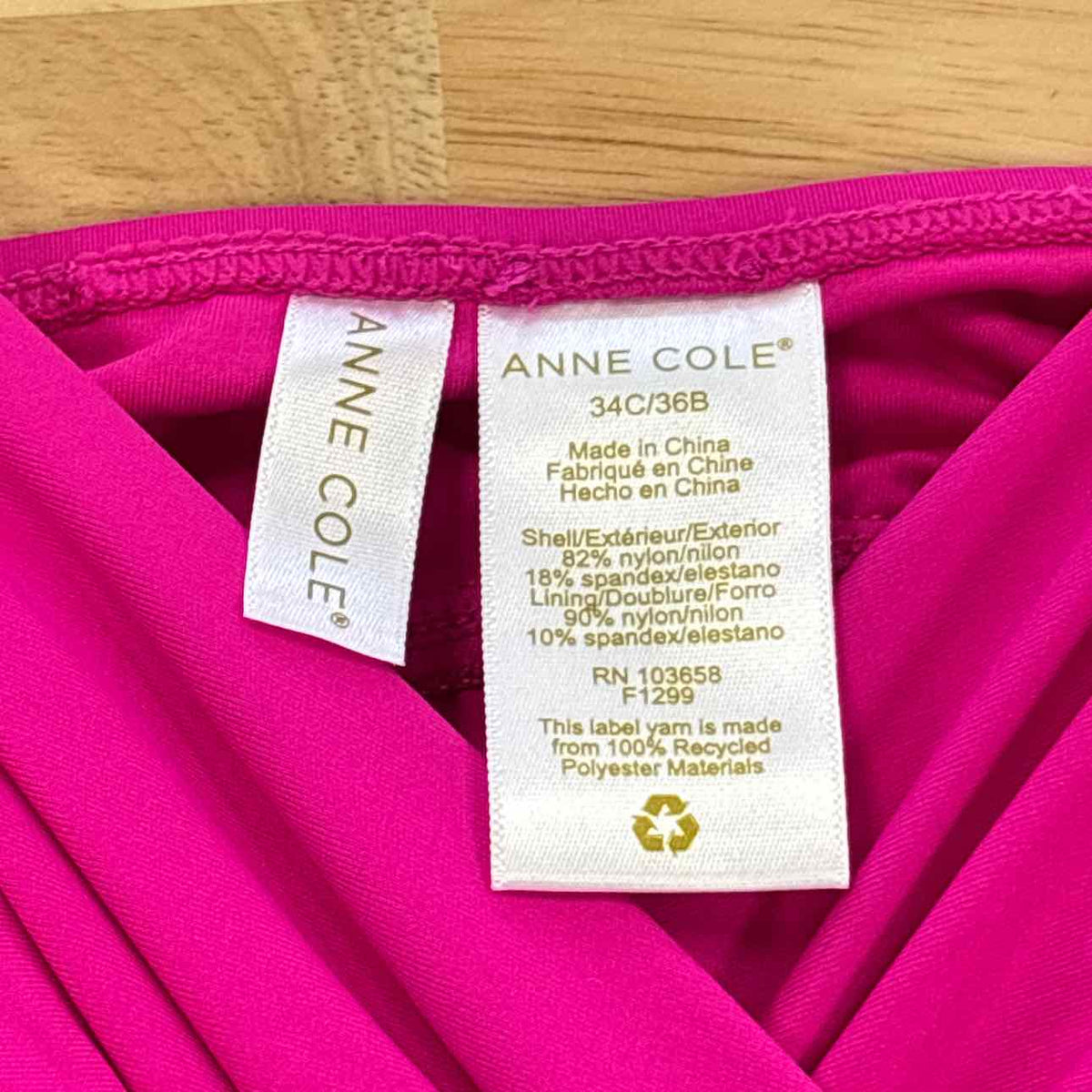 Anne Cole Size 34C/36B Pink New Swimsuit Bottom/Top
