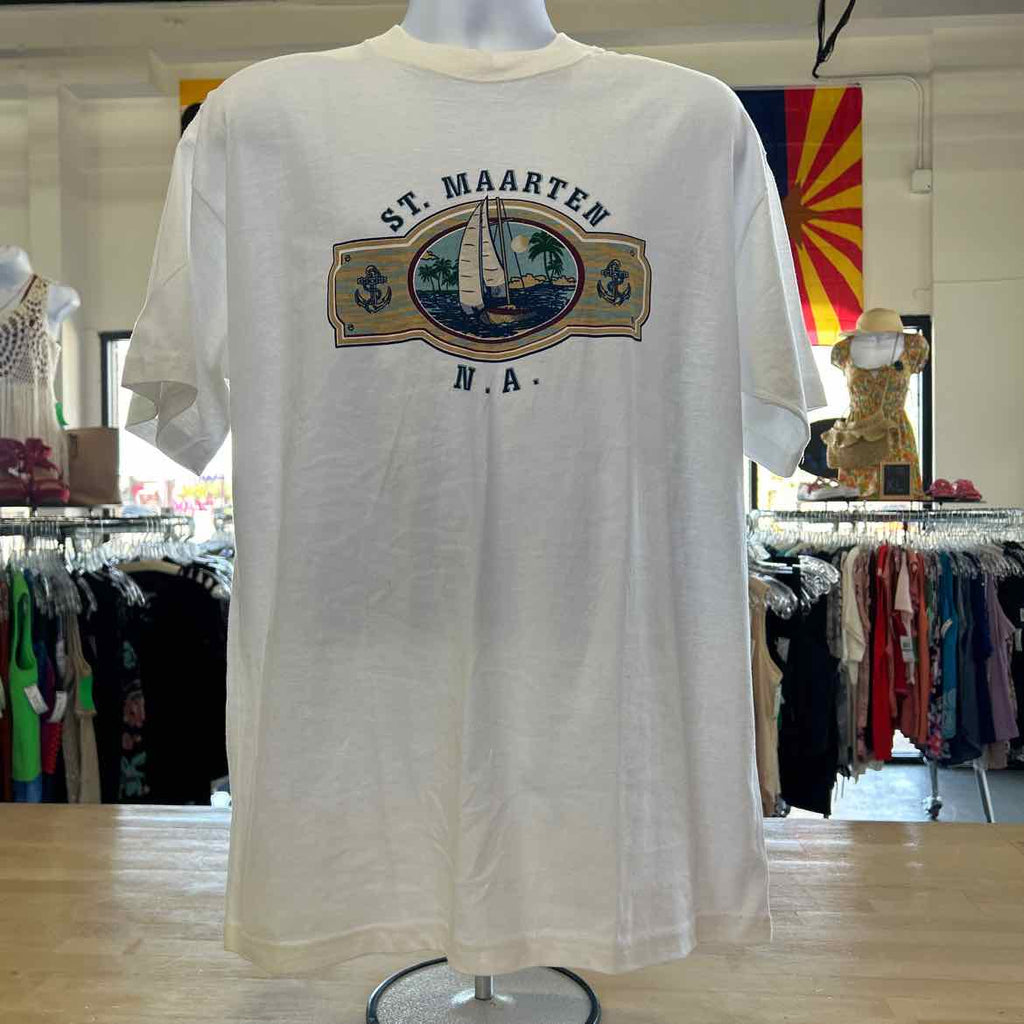 AssortedBrands Size XL White Preloved MENS T-shirt