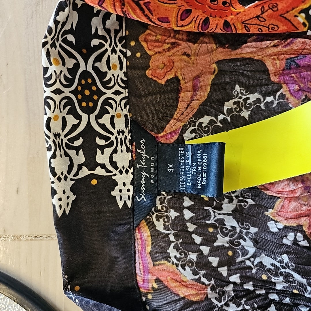 Sunny Taylor Size 3X Brown Blouse